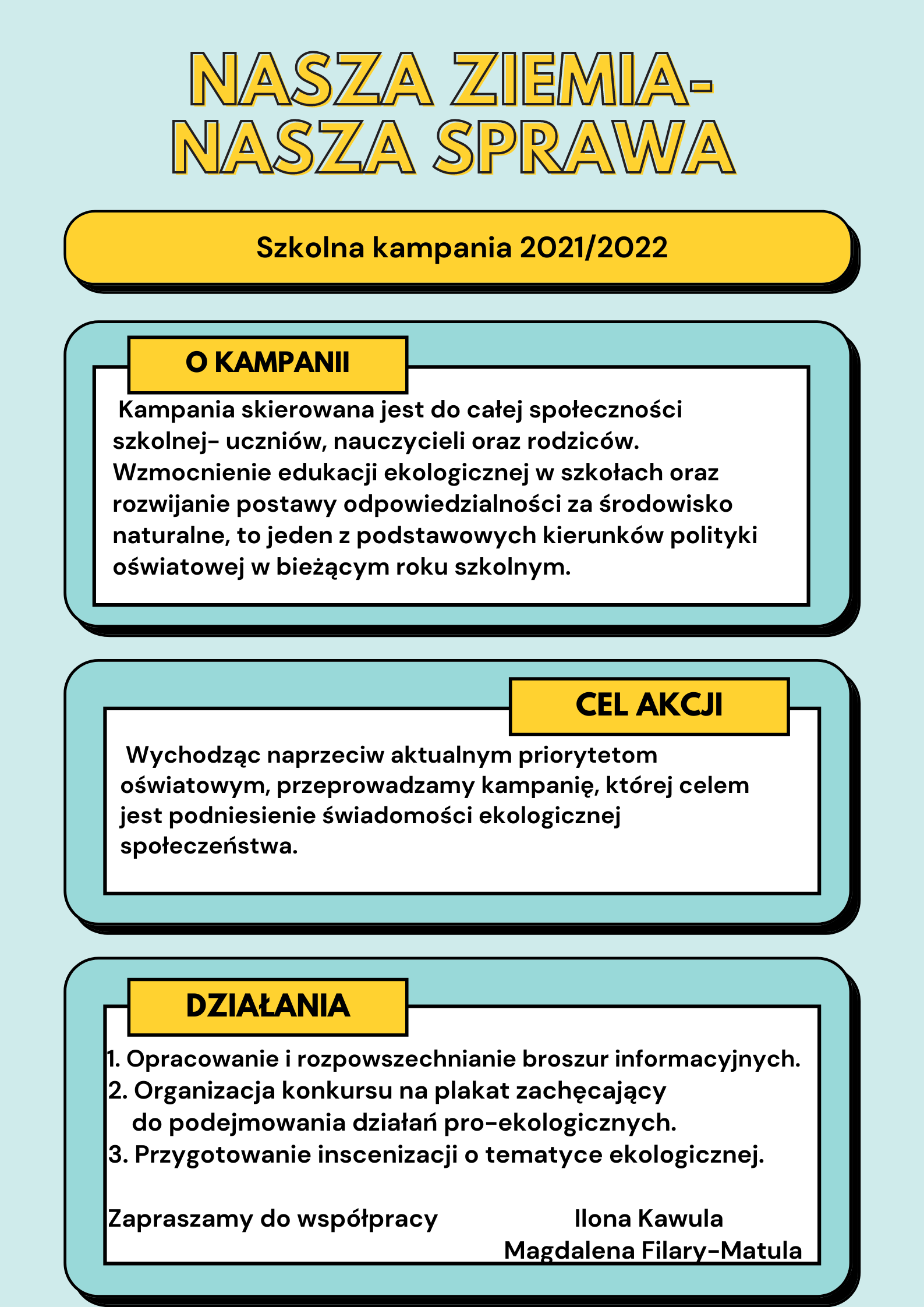 Informacja o kampanii "Nasza Ziemia - nasza sprawa"