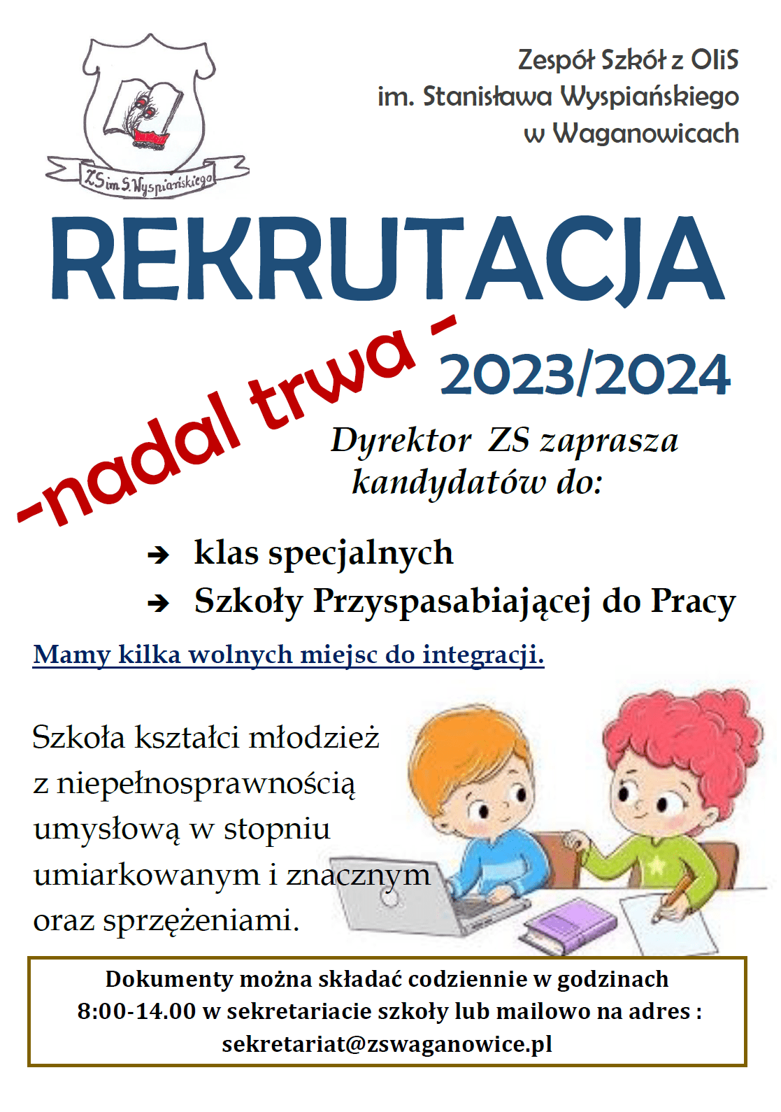 Rekrutacja 2023/2024 - plakat