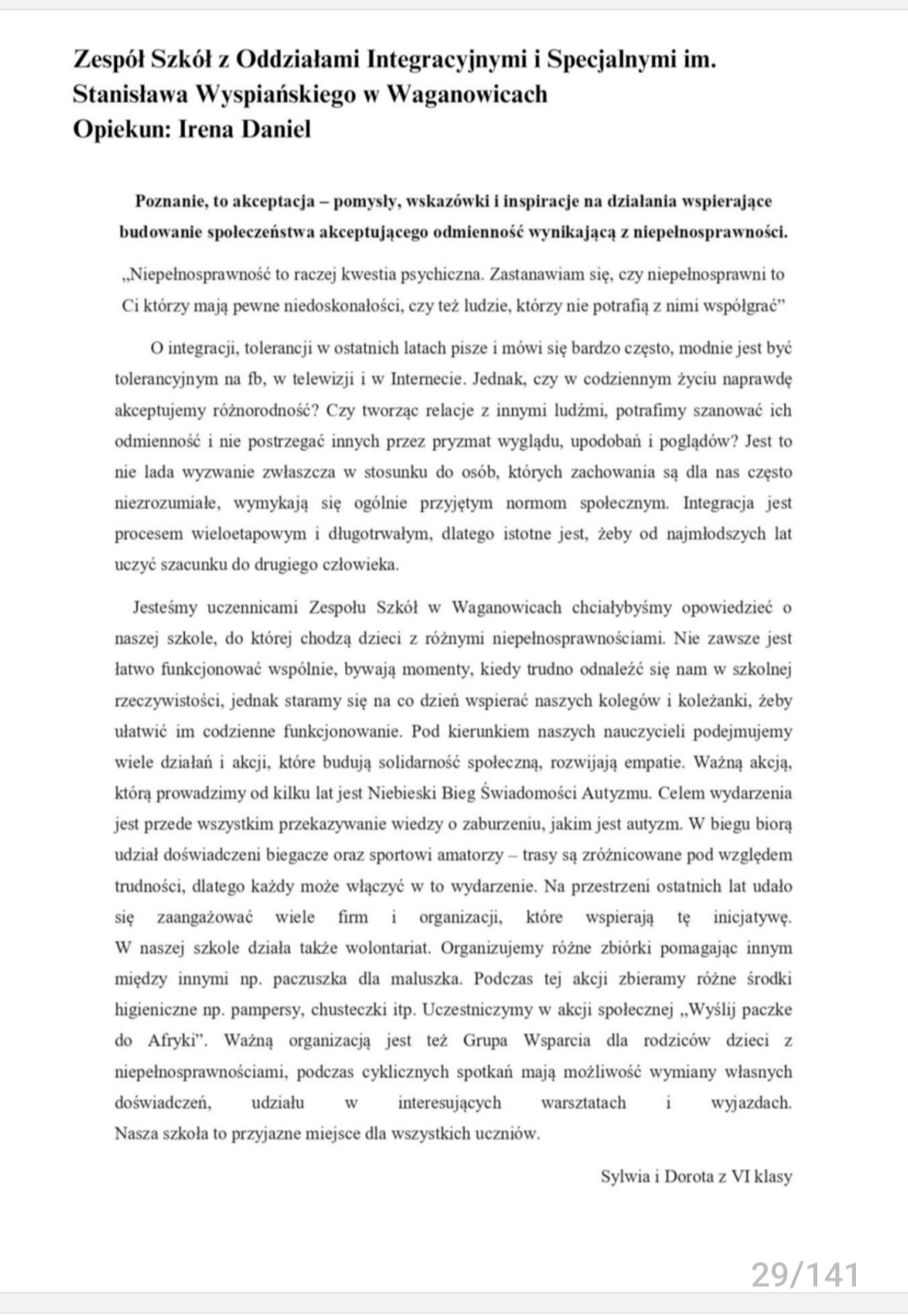 Projekt pt. Niech wiedzą, zdj. 3