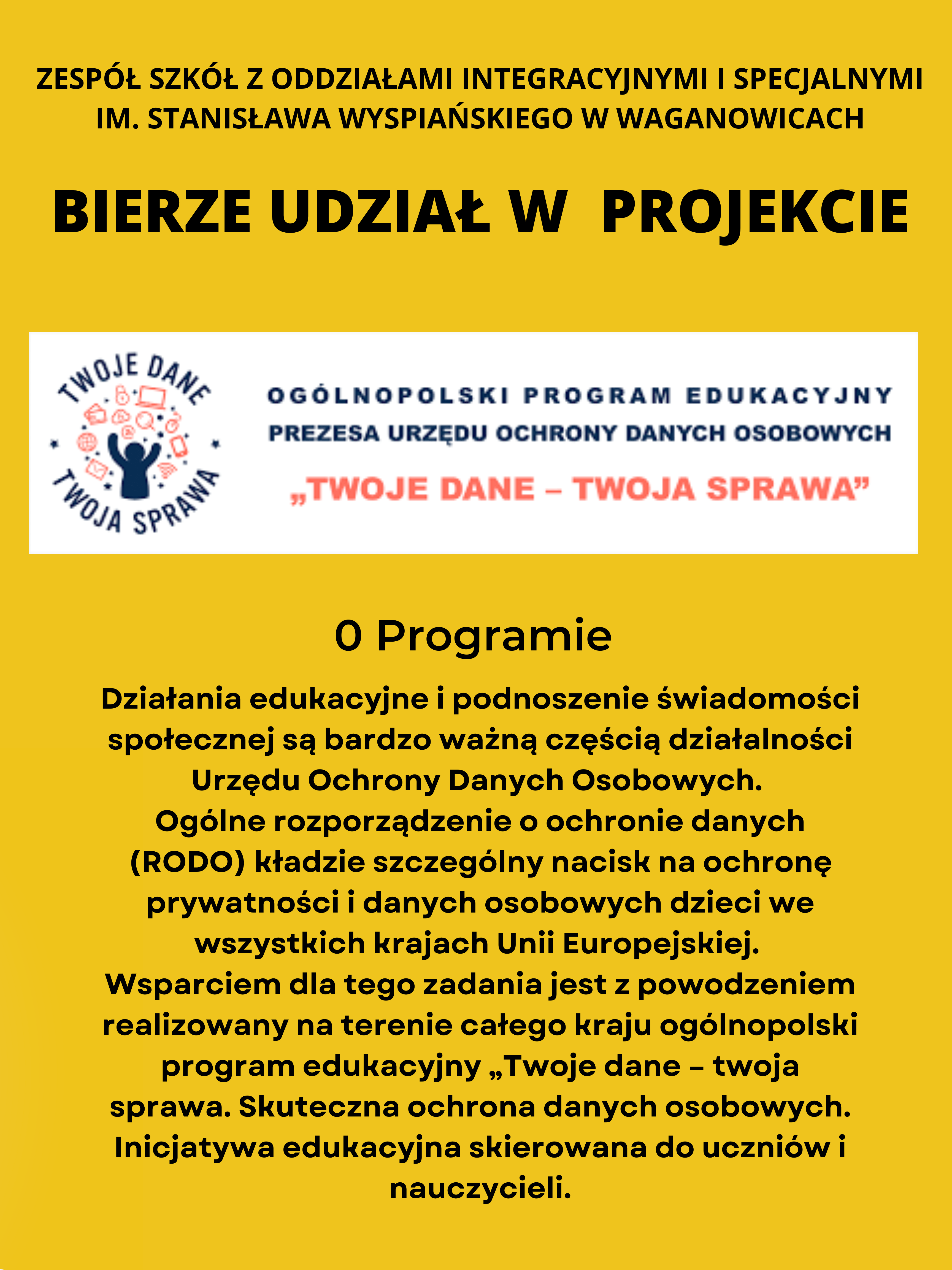 Grafika projektu pt. "Twoje dane - twoja sprawa " - XIV edycja