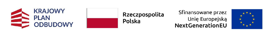 Loga projektu Krajowego Planu Odbudowy i Zwiększenia Odporności (KPO) oraz Unii Europejskiej – NextGenerationEU