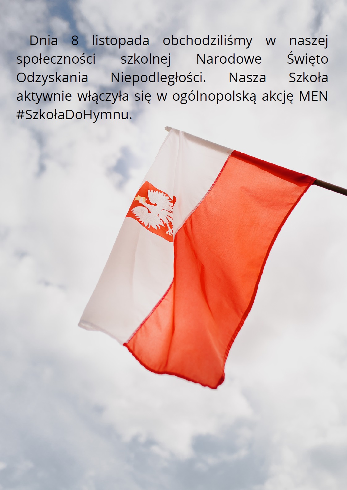 Grafika plakatu #SzkołaDoHymnu 2024
