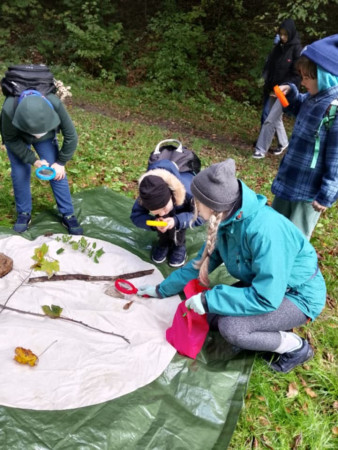 Dzieci w roli leśnych detektywów - warsztaty w plenerze, zdjęcie 3 z 5