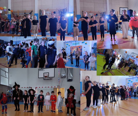 Dzieci podczas wspólnych gier i zabaw, kolaż zdjęć 4 z 5