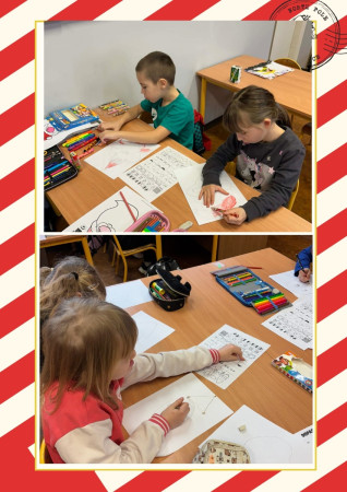 Świąteczna twórczość uczniów – Mikołaj i mikołajkowe zagadki w szkolnej bibliotece, zdjęcie 4 z 5